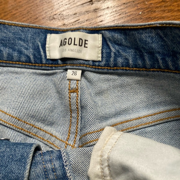 AGOLDE Riley Distressed Straight Crop Jeans Size 26 - Picture 4 of 10